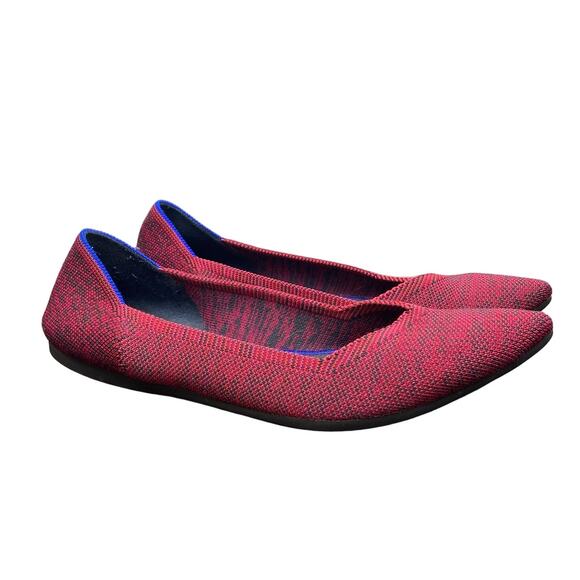 Rothy's The Point Crimson Heather Knit Ballet Flats Women's 11 - Picture 1 of 10